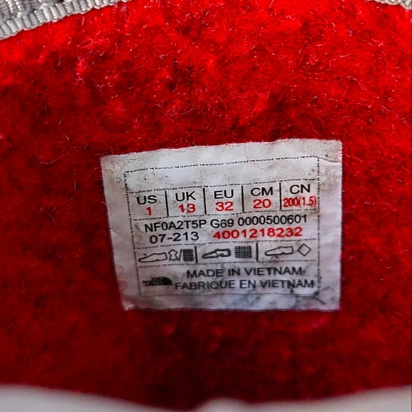 The North Face Blue and Gray Winter Boots sz 1 - Picture 9 of 9